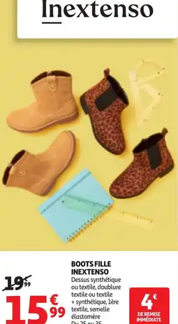 Auchan Boots fille inextenso offre