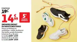 Auchan Sneakers enfant ou adulte inextenso offre