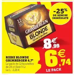Hyper U GRIMBERGEN Biere blonde offre