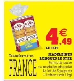 Hyper U LE STER Madeleines longues offre