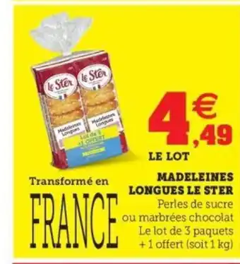 Hyper U LE STER Madeleines longues offre