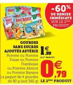 Hyper U ASTÉRIX Gourdes sans sucres ajoutés offre