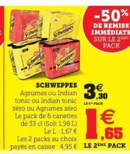 Hyper U SCHWEPPES offre