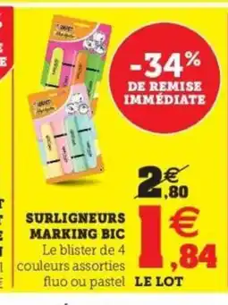 Hyper U BIC Surligneurs marking offre