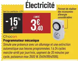 Bricorama CHACON Programmateur mécanique offre