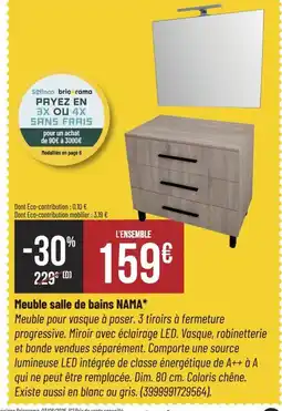 Bricorama NAMA Meuble salle de bains offre
