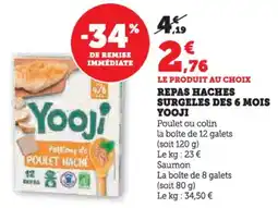 Hyper U Repas haches surgeles des 6 mois yooji offre