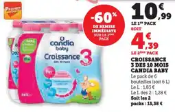 Hyper U Croissance 3 des 10 mois candia baby offre