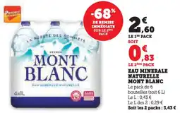 Hyper U Eau minerale naturelle mont blanc offre
