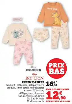 Hyper U Ensemble bebe offre