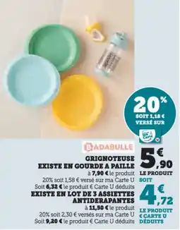 Hyper U Grignoteuse existe en gourde a paille offre