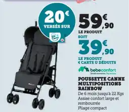 Hyper U Poussette canne multipositions rainbow offre