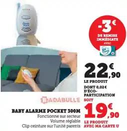 Hyper U Baby alarme pocket offre