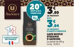 Hyper U Cafe moulu ethiopie u saveurs offre