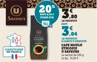 Hyper U Cafe moulu ethiopie u saveurs offre