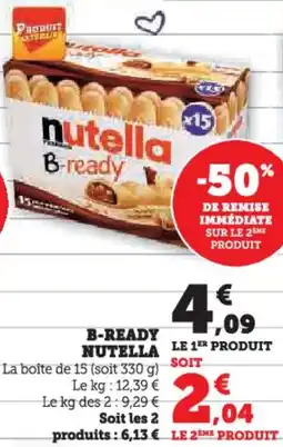 Hyper U B-ready nutella offre