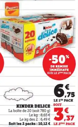 Hyper U Kinder delice offre