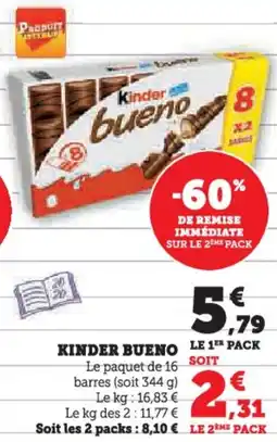 Hyper U Kinder bueno offre