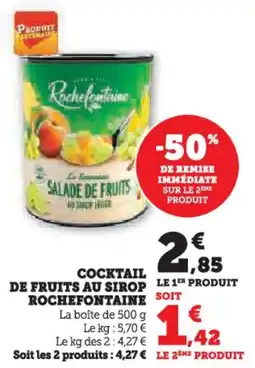 Hyper U Cocktail de fruits au sirop rochefontaine offre