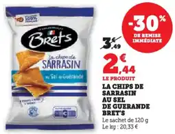 Hyper U La chips de sarrasin au sel de guerande bret's offre