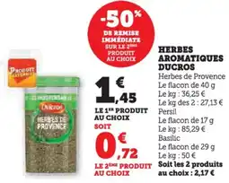 Hyper U Herbes aromatiques ducros offre