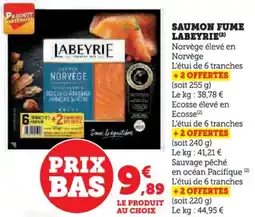 Hyper U Saumon fume labeyrie offre