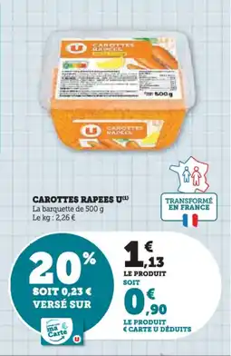 Hyper U Carottes rapees u offre