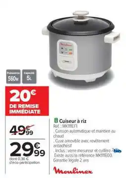Carrefour Cuiseur À Riz offre