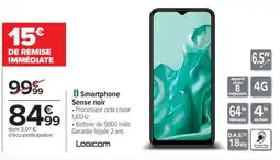 Carrefour Smartphone Sense noir offre