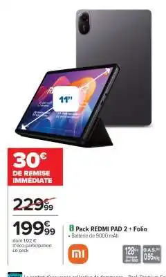 Carrefour Pack REDMI PAD 2 + Folio offre