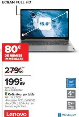 Carrefour Ordinateur portable offre