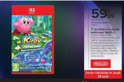 Carrefour Jeu Kirby et le monde oublié pour Switch 2 offre