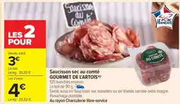 Carrefour Market Saucisson sec au comté offre