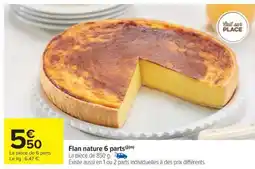 Carrefour Market Flan nature 6 parts offre