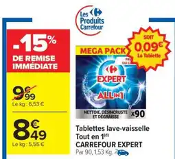 Carrefour Market Tablettes lave-vaisselle Tout en 1 CARREFOUR EXPERT offre