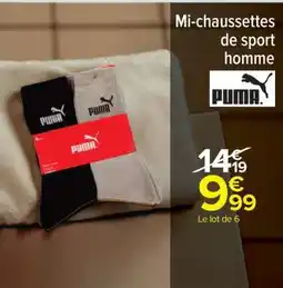 Carrefour Market Mi-chaussettes de sport homme offre