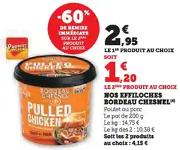 Hyper U Nos effiloches bordeau chesnel offre