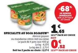 Hyper U Specialite au soja sojasun offre
