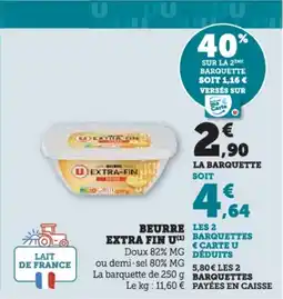 Hyper U Beurre extra fin u offre