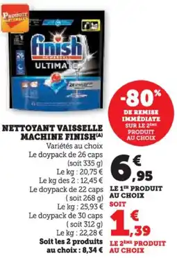 Hyper U Nettoyant vaisselle machine finish offre