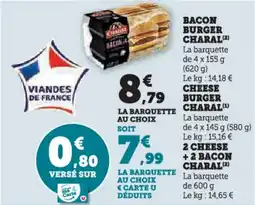 Hyper U Bacon burger charal offre