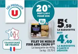Hyper U Filet de merlu fish and chips u offre