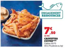 Hyper U Crevettes cuites offre