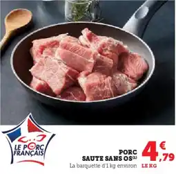 Hyper U Porc saute sans os offre