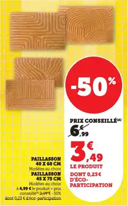 Hyper U Paillasson offre