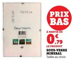 Hyper U Le produit sous-verre mineral offre