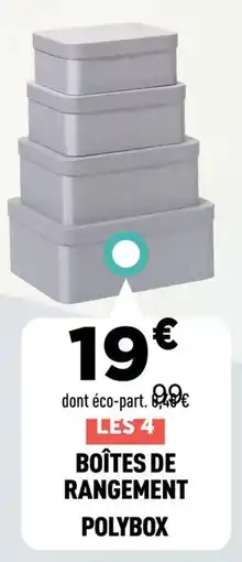 Centrakor Boîtes de rangement polybox offre