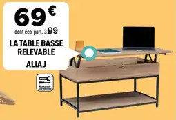 Centrakor La table basse relevable aliaj offre