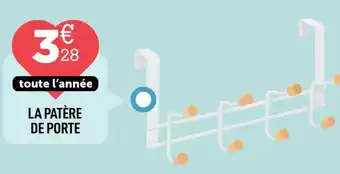 Centrakor La patère de porte offre