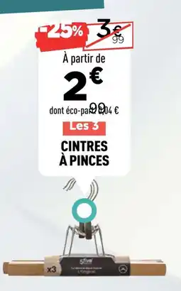 Centrakor Cintres à pinces offre